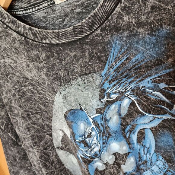 Vintage 1990s Batman Black Acid Wash DC Comics Reversible to Catwomen Shirt 2XL - Picture 4 of 16